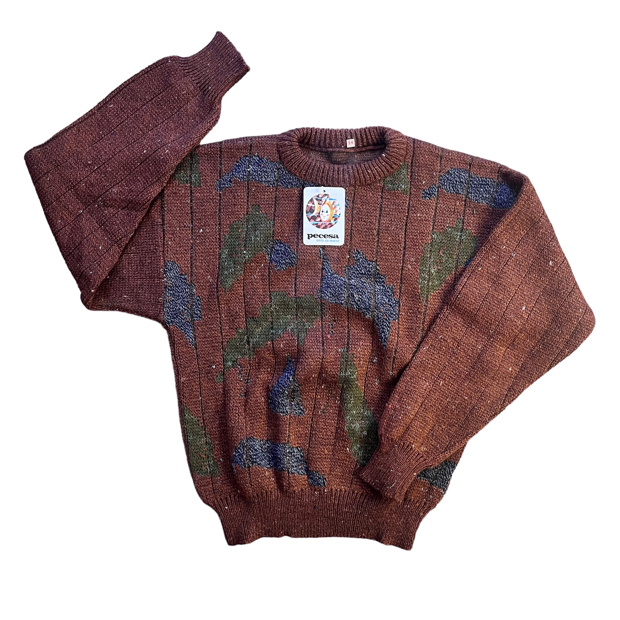 1980's Children's / Teen Brown  Jumper / 10-12 Y