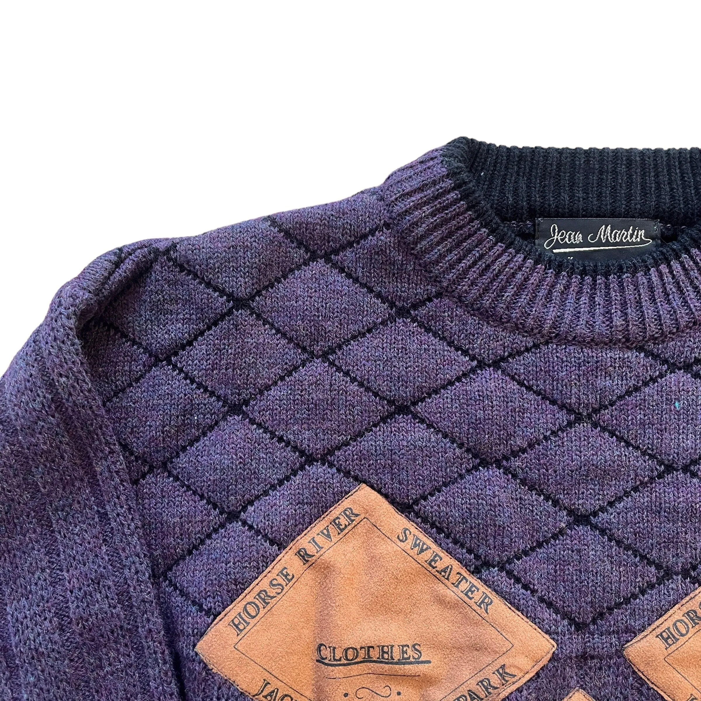 1980's Dark Purple Jumper / 8-10 Years