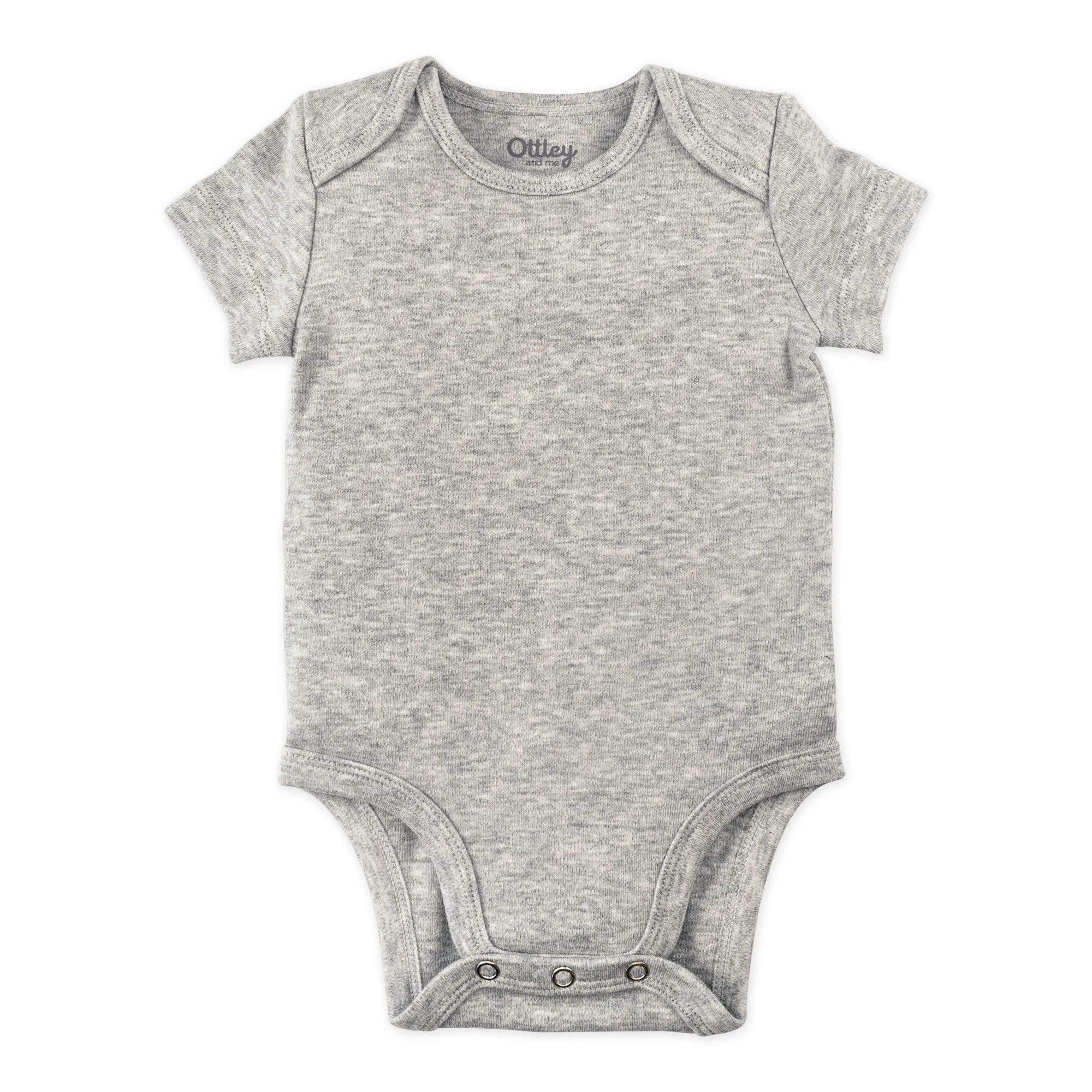 5-Pack Bodysuit in White, Heather Gray and Black