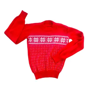 70's Red Jumper  6-8 Years