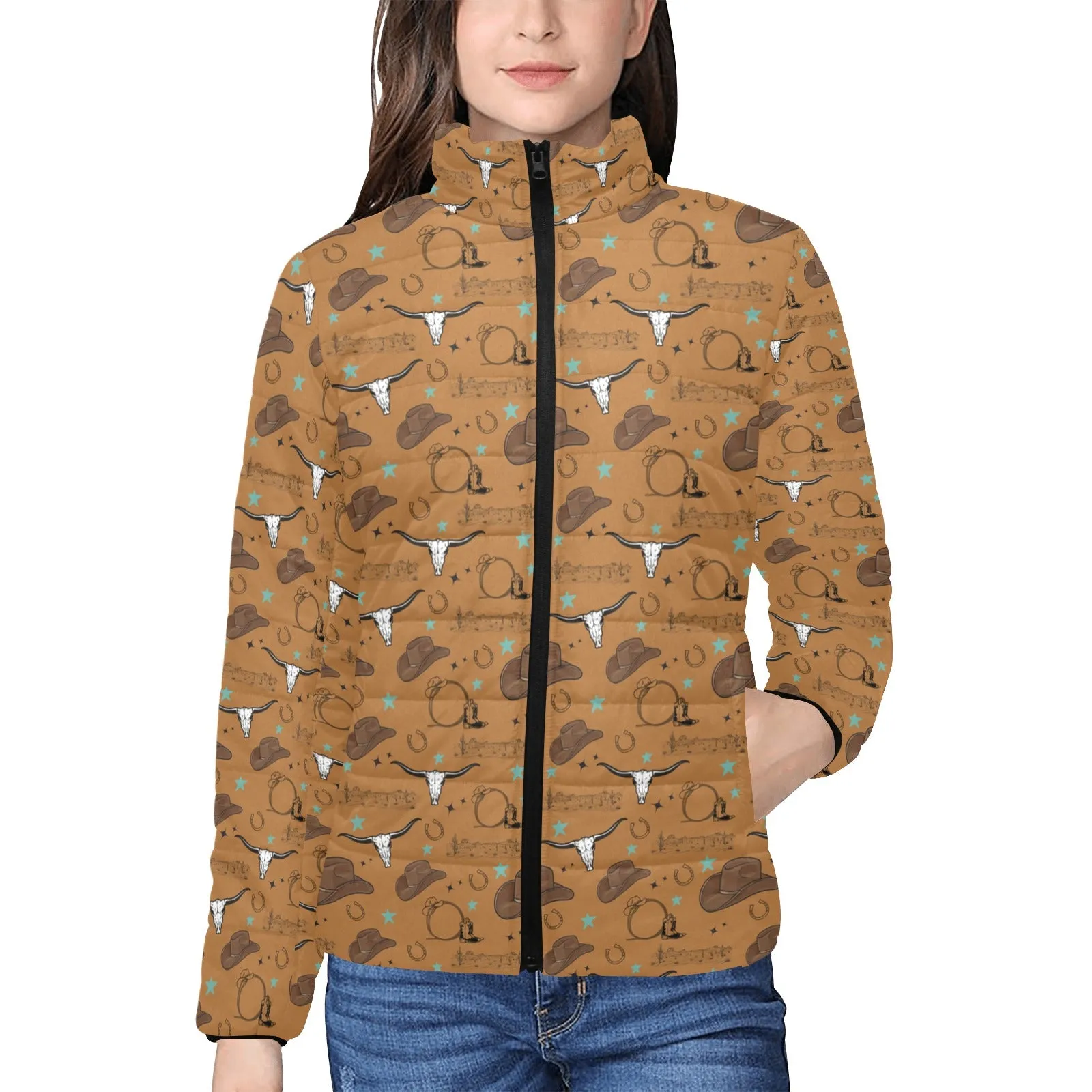 All Western Women's Puffy Bomber Jacket