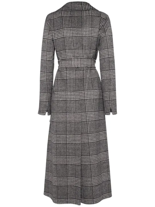 &#x27;S Max Mara   Galles checked wool belted long coat 