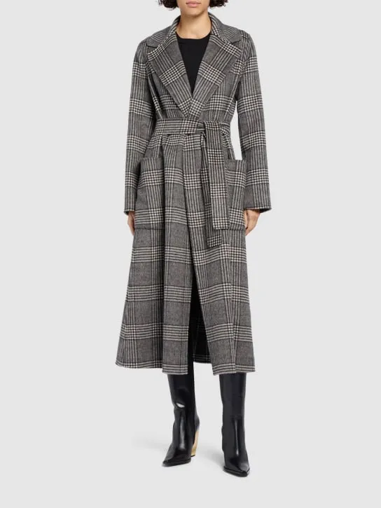 &#x27;S Max Mara   Galles checked wool belted long coat 