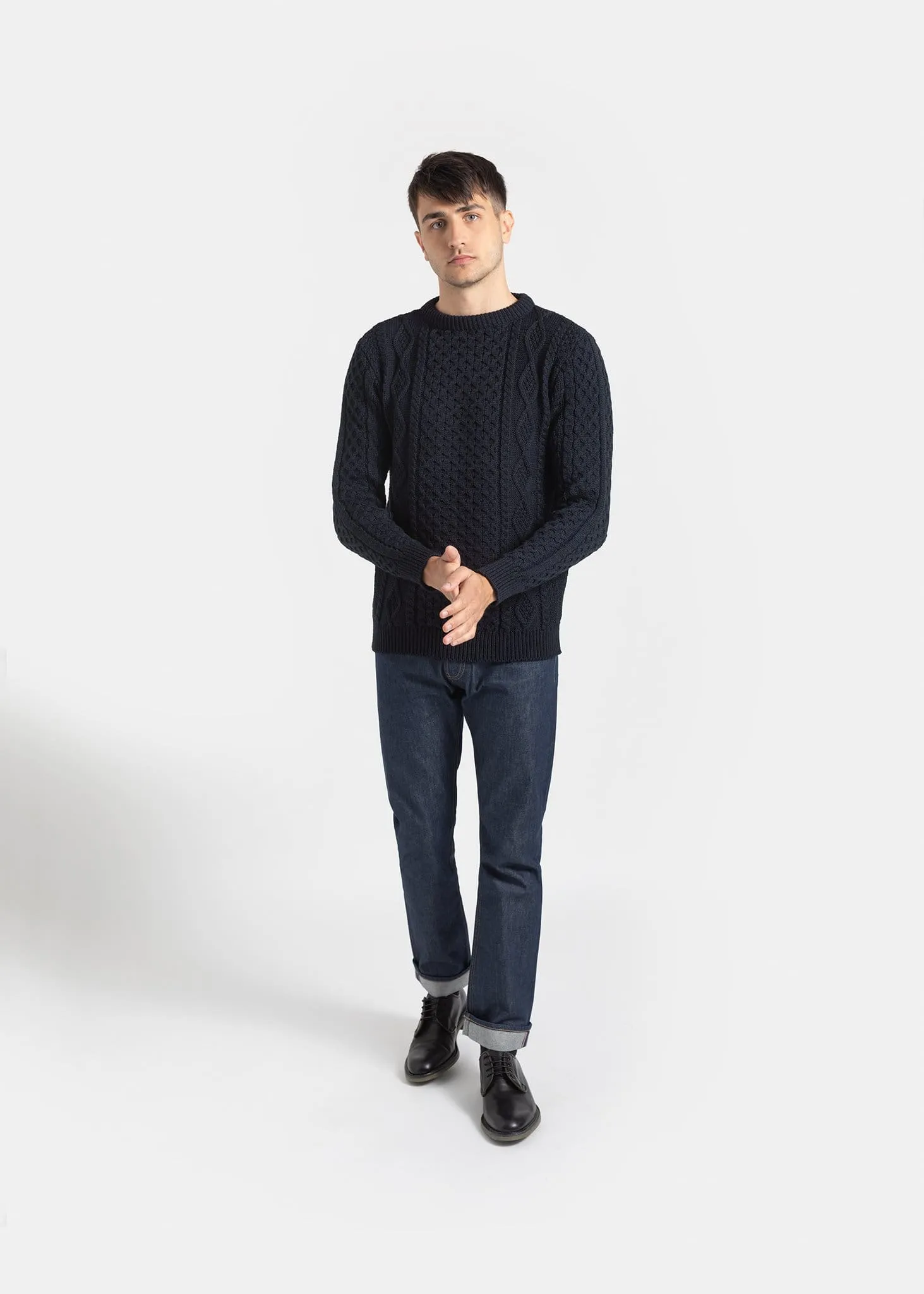 Aran Jumper Navy