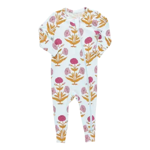 Baby Bamboo Romper - Pink Dandelions