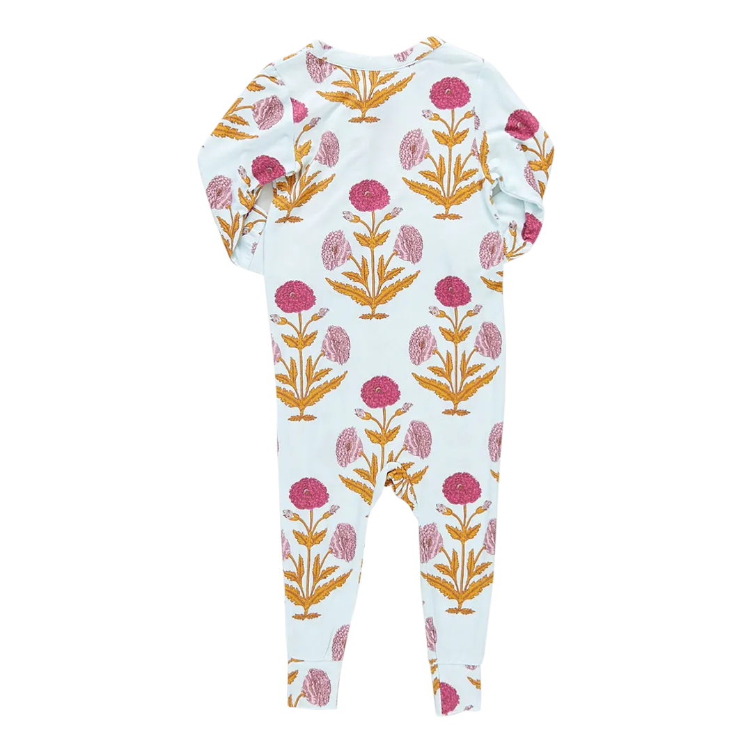 Baby Bamboo Romper - Pink Dandelions