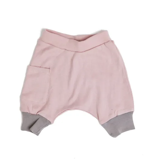 Baby Girl Set -Bodysuit in Gray and Blush Pink Baby Girl shorts