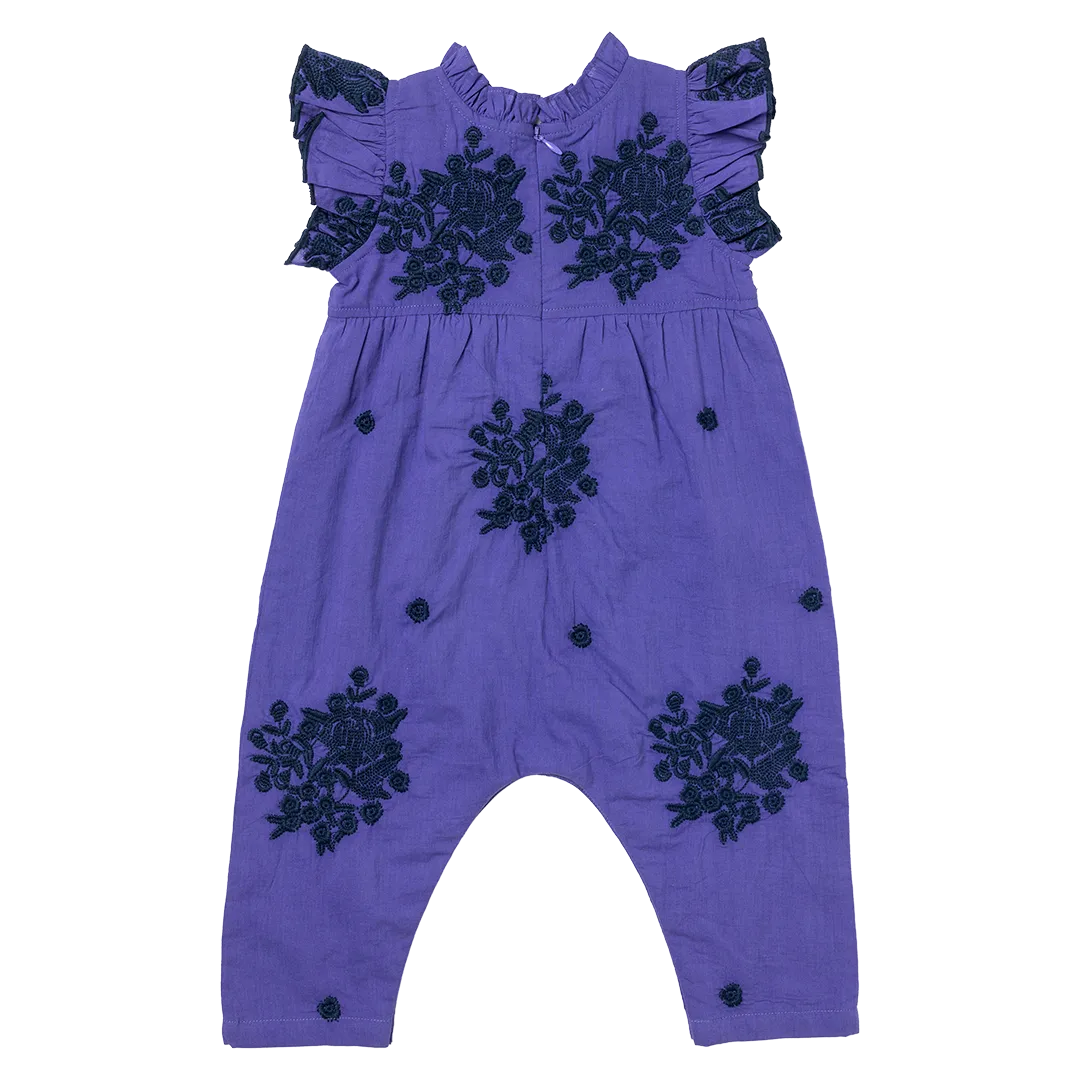 Baby Girls Jennifer Jumper - Royal Purple Embroidery