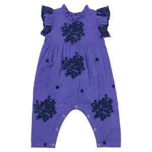 Baby Girls Jennifer Jumper - Royal Purple Embroidery