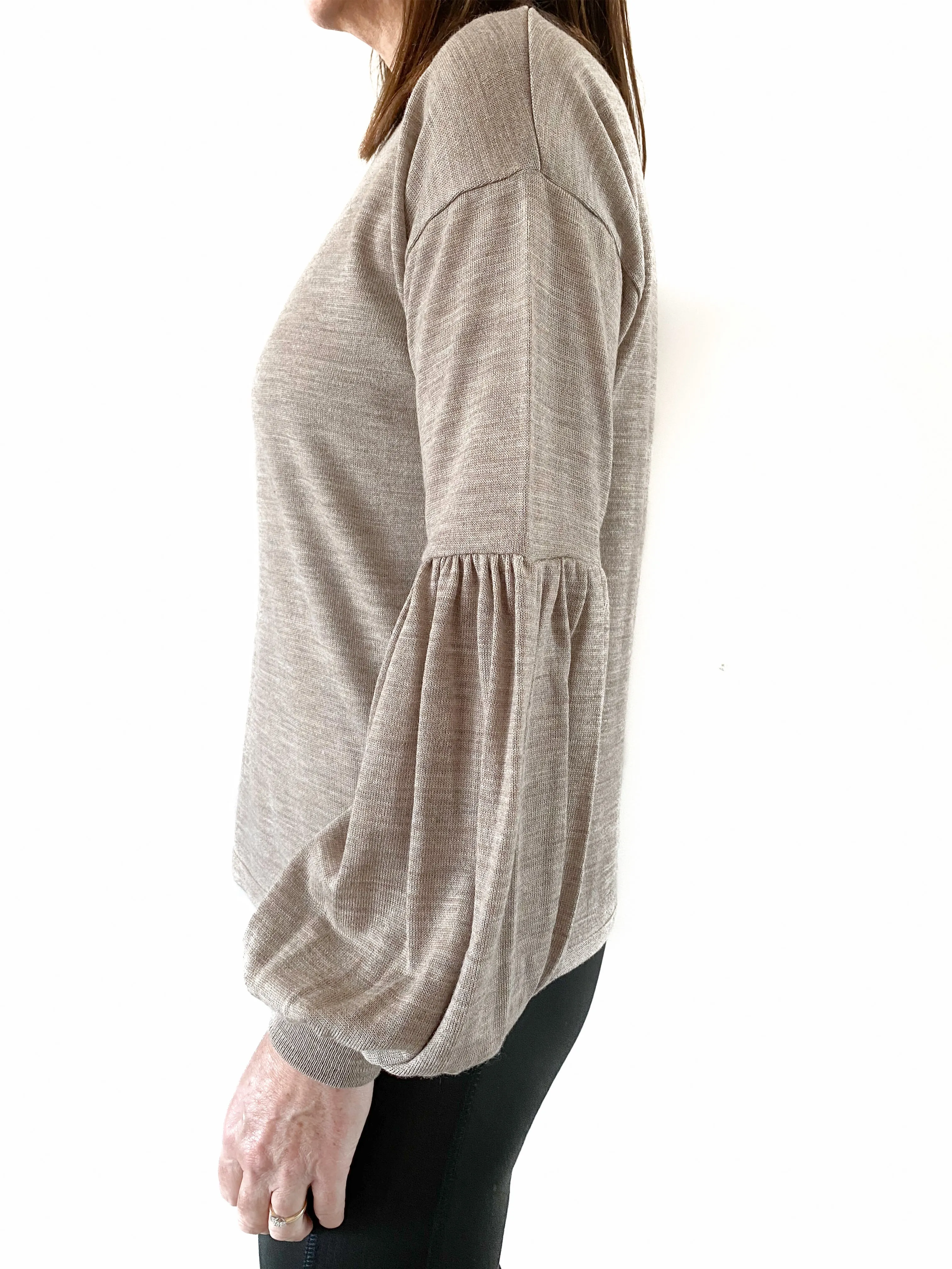 Balloon Sleeve Knit Top (BACK IN STOCK)