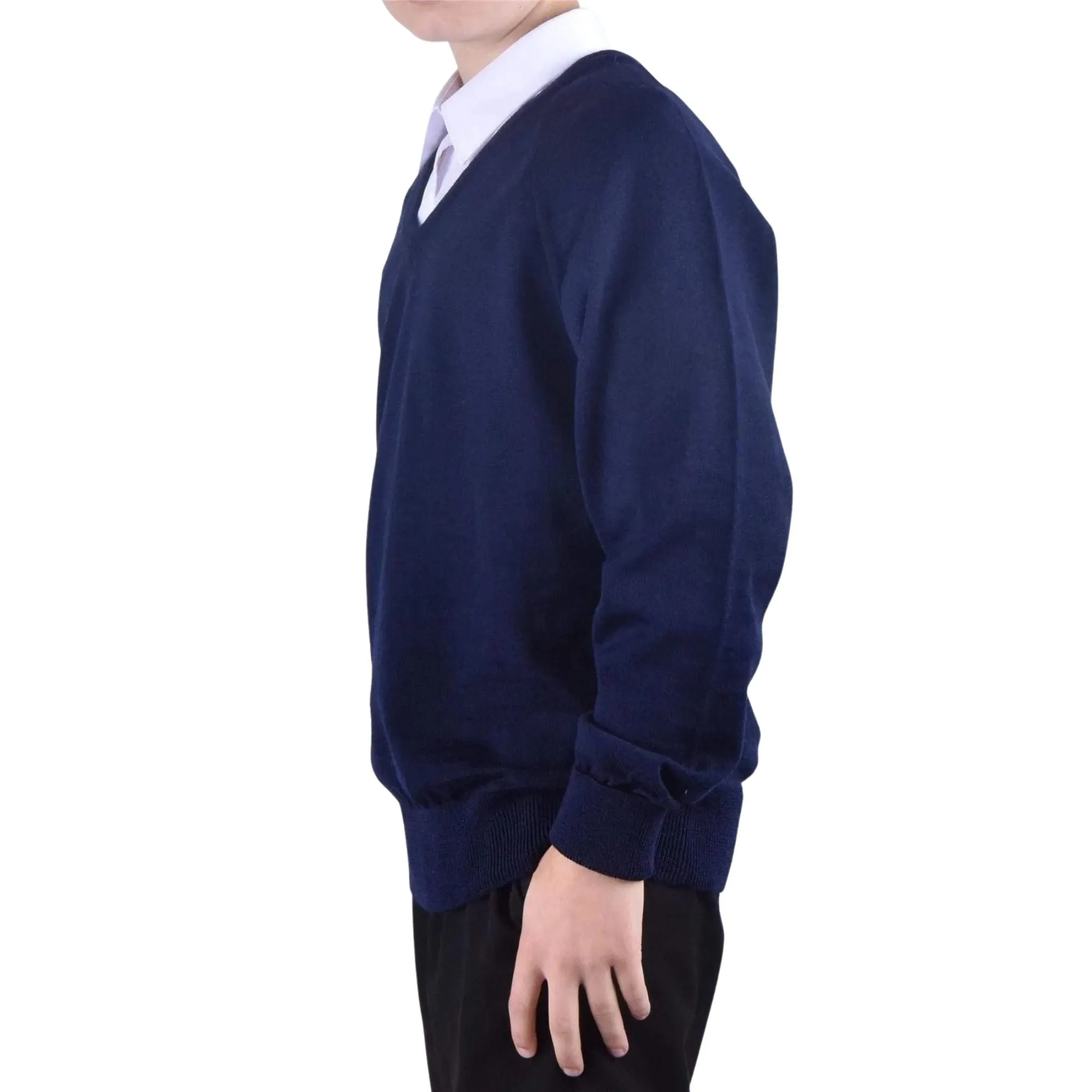 Balmoral Kids V-Neck Unisex Raglan Wool Blend Jumper