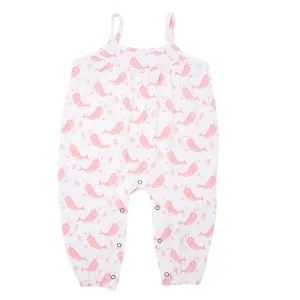 Bamboo Tank Pant Romper - Narwhal Pink