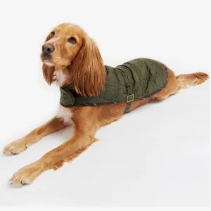 Barbour Quilted Dog Bone Dog Coat in Dark Olive