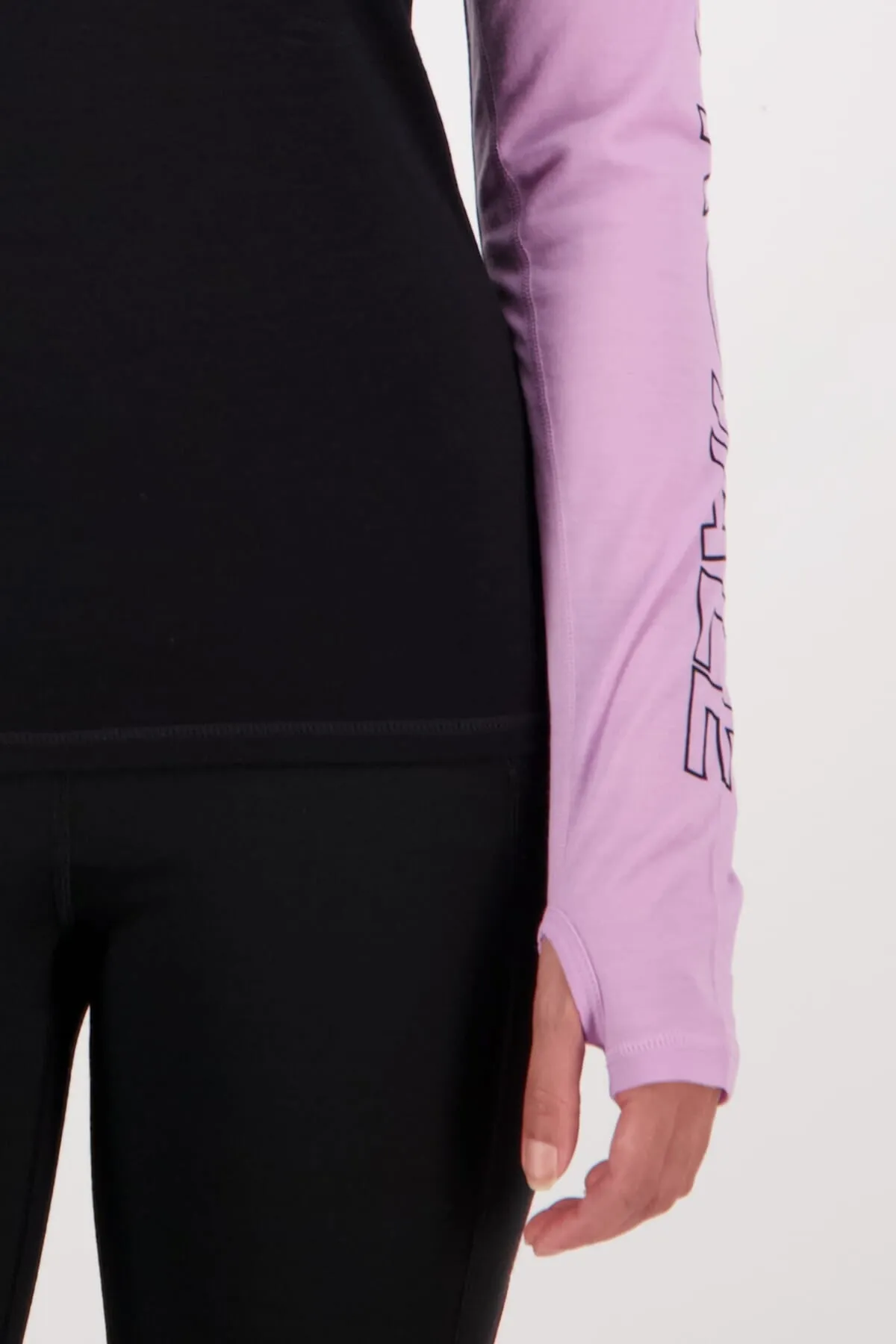 Bella Merino Long Sleeve - Orchid Black