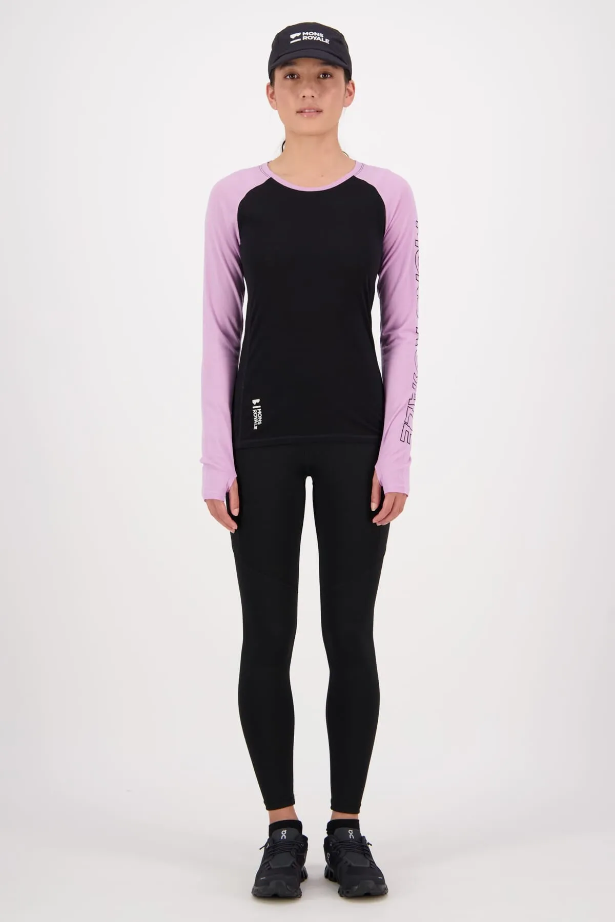 Bella Merino Long Sleeve - Orchid Black