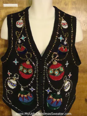 Bling Ornaments Ugly Christmas Jumper Vest