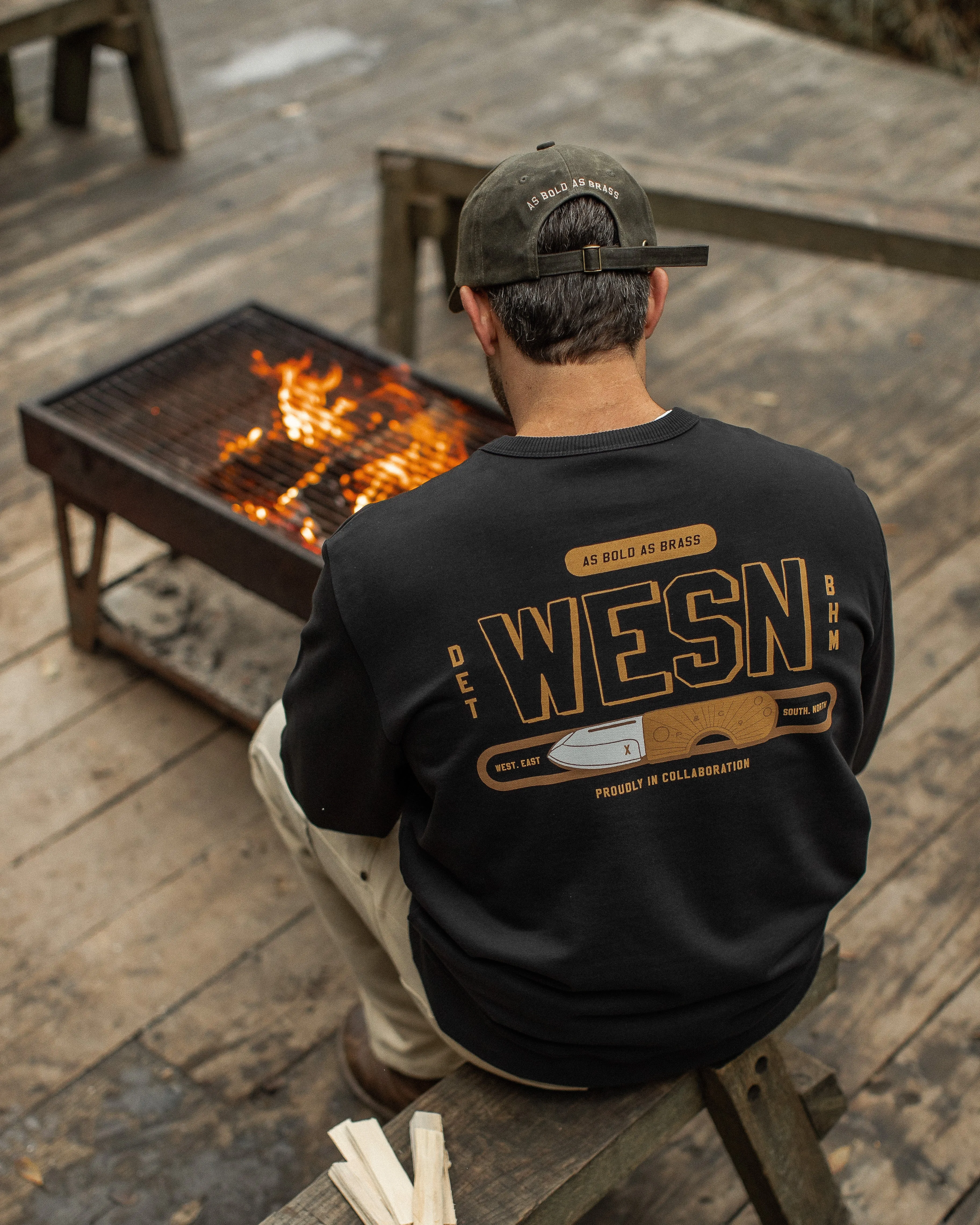 Bold As Brass WESN Sweatshirt - Washed Black