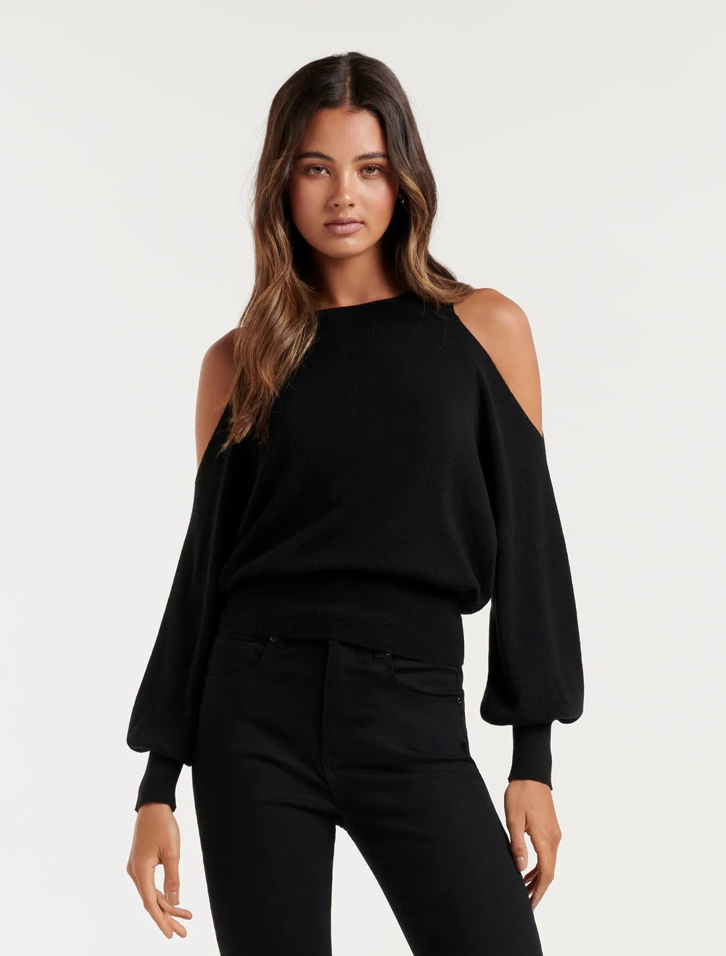 Britton Cold Shoulder Knit Jumper