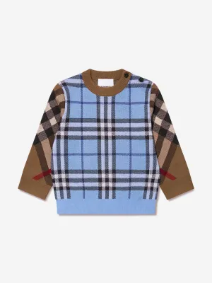 Burberry Baby Boys Wool Milo Check Jumper