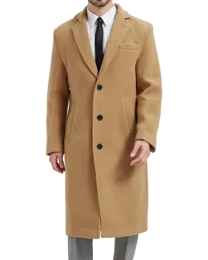 Camel Wool Cashmere Long Overcoat