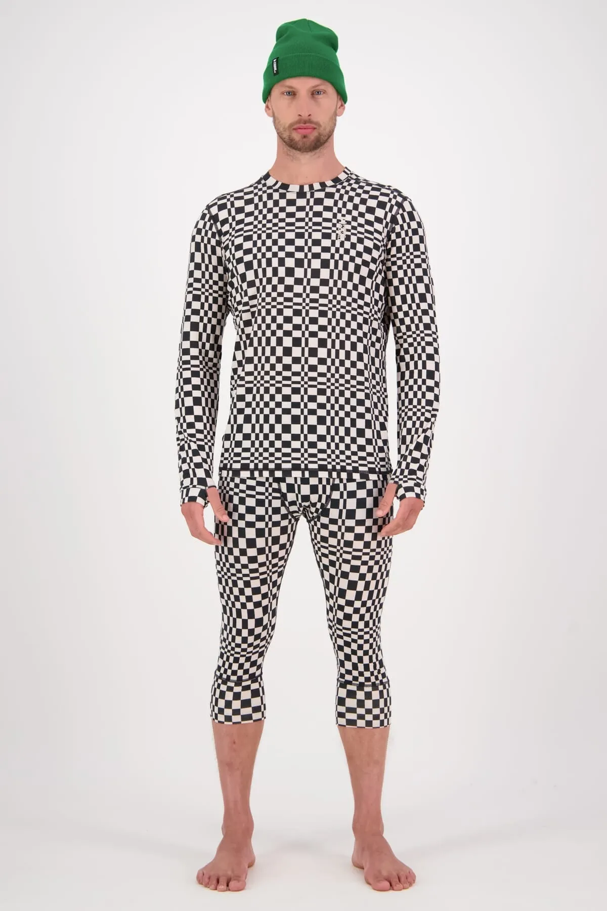 Cascade Merino Base Layer Long Sleeve - Checkers