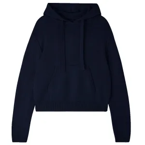 Cashmere Wool Hoodie in Navy