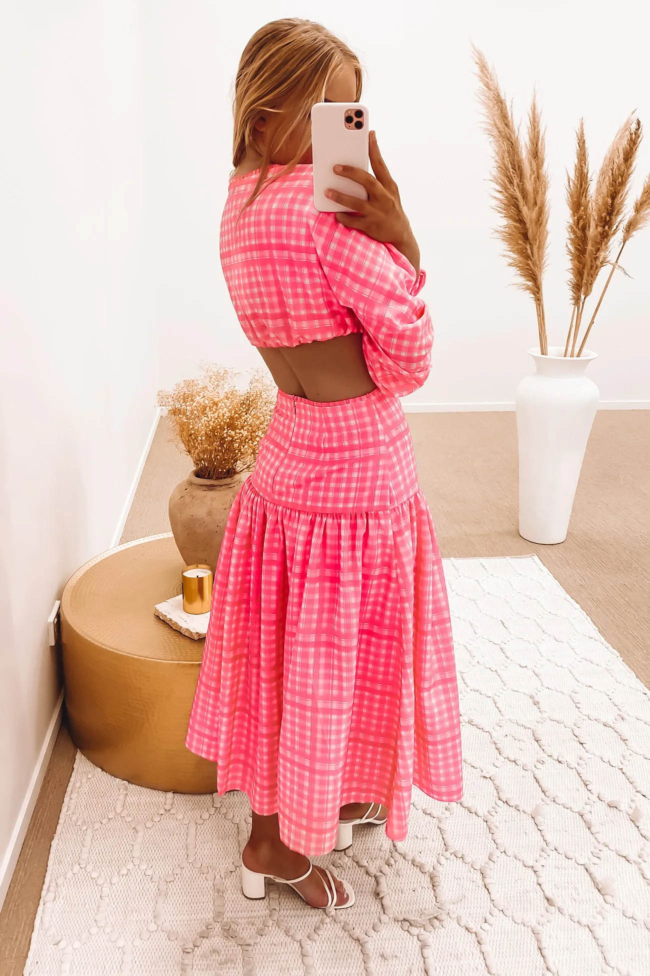 Chase Midi Dress Pink