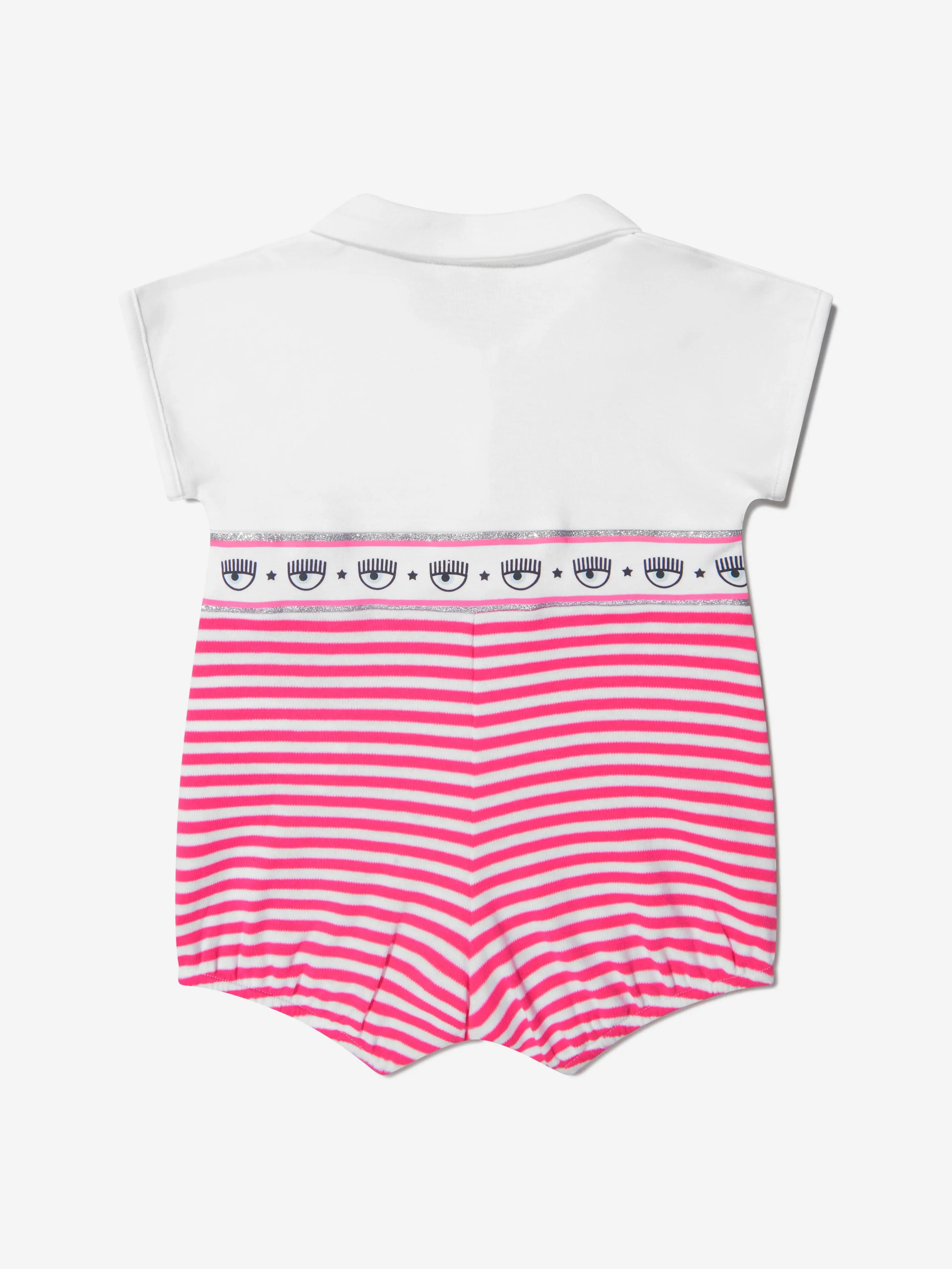 Chiara Ferragni Baby Girls Cotton Striped Romper