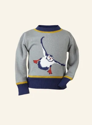 Children's Jumper - Grey Puffin