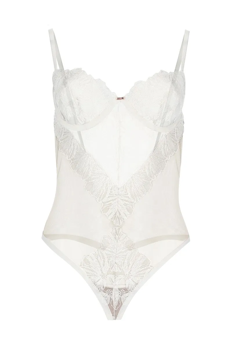 CLAUDETTE BODYSUIT IN IVORY