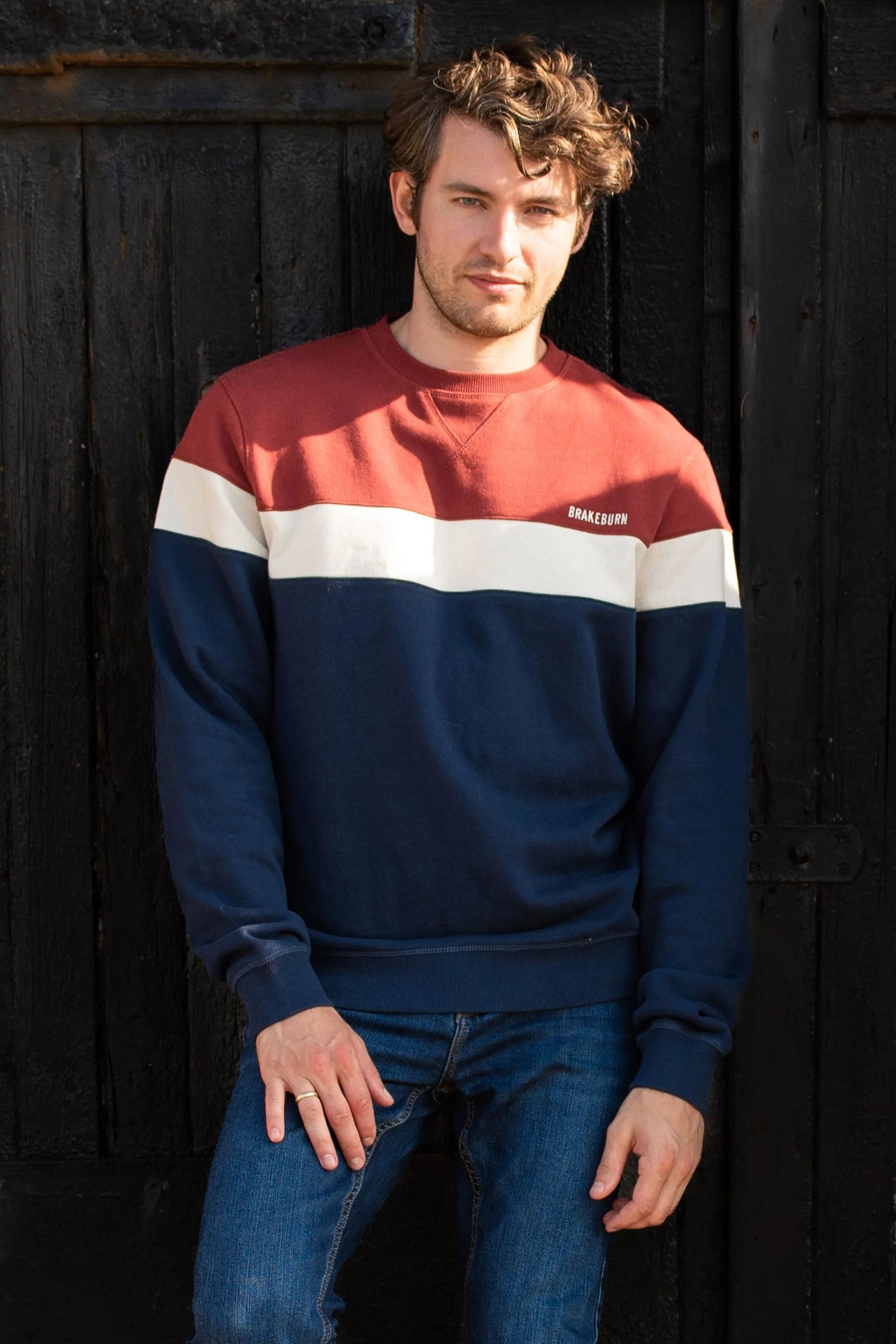 Colour Block Crew Neck Sweat