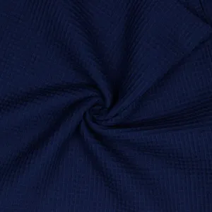 Cotton Waffle - Navy - END OF BOLT 99cm