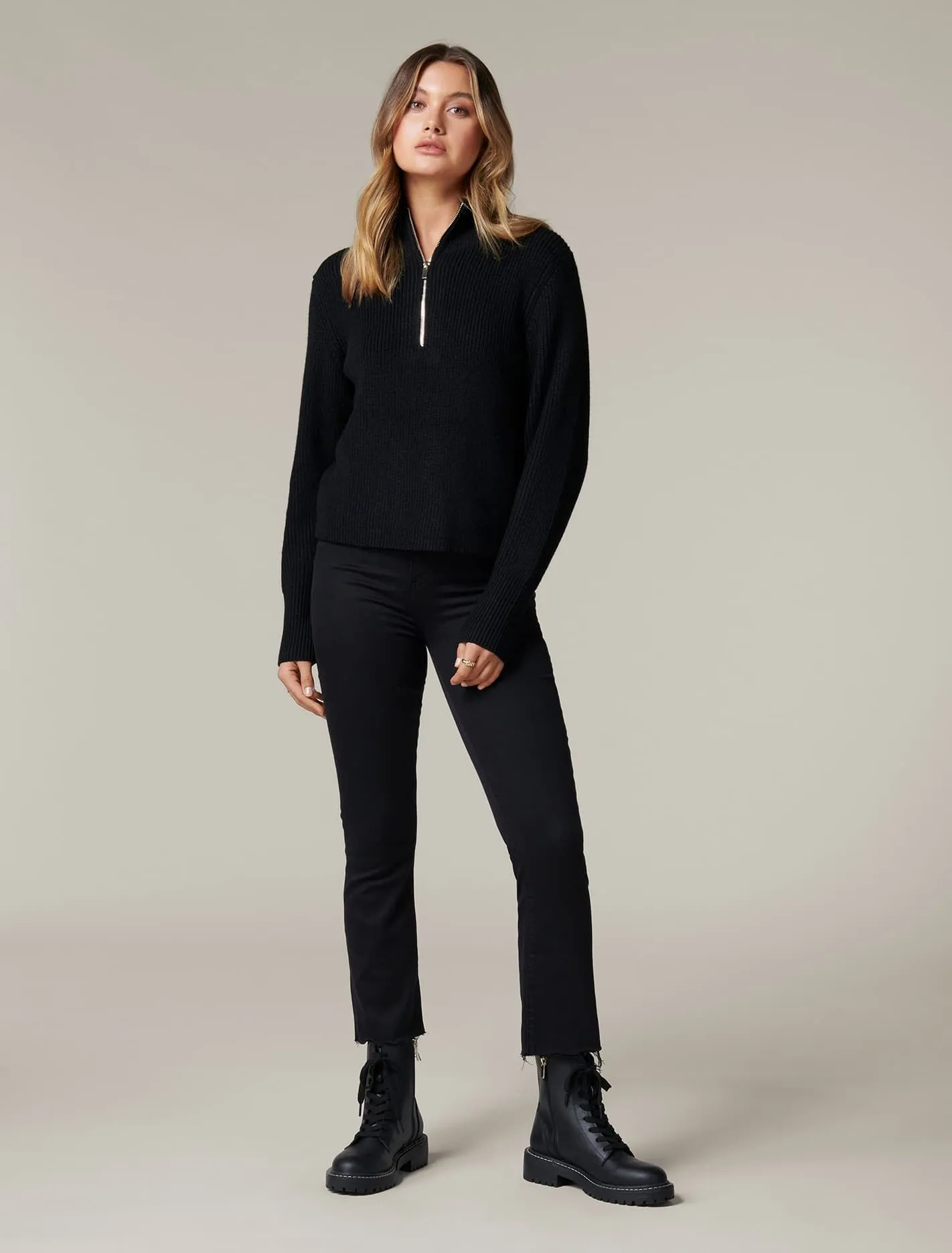 Demi Zip Front Knit Jumper