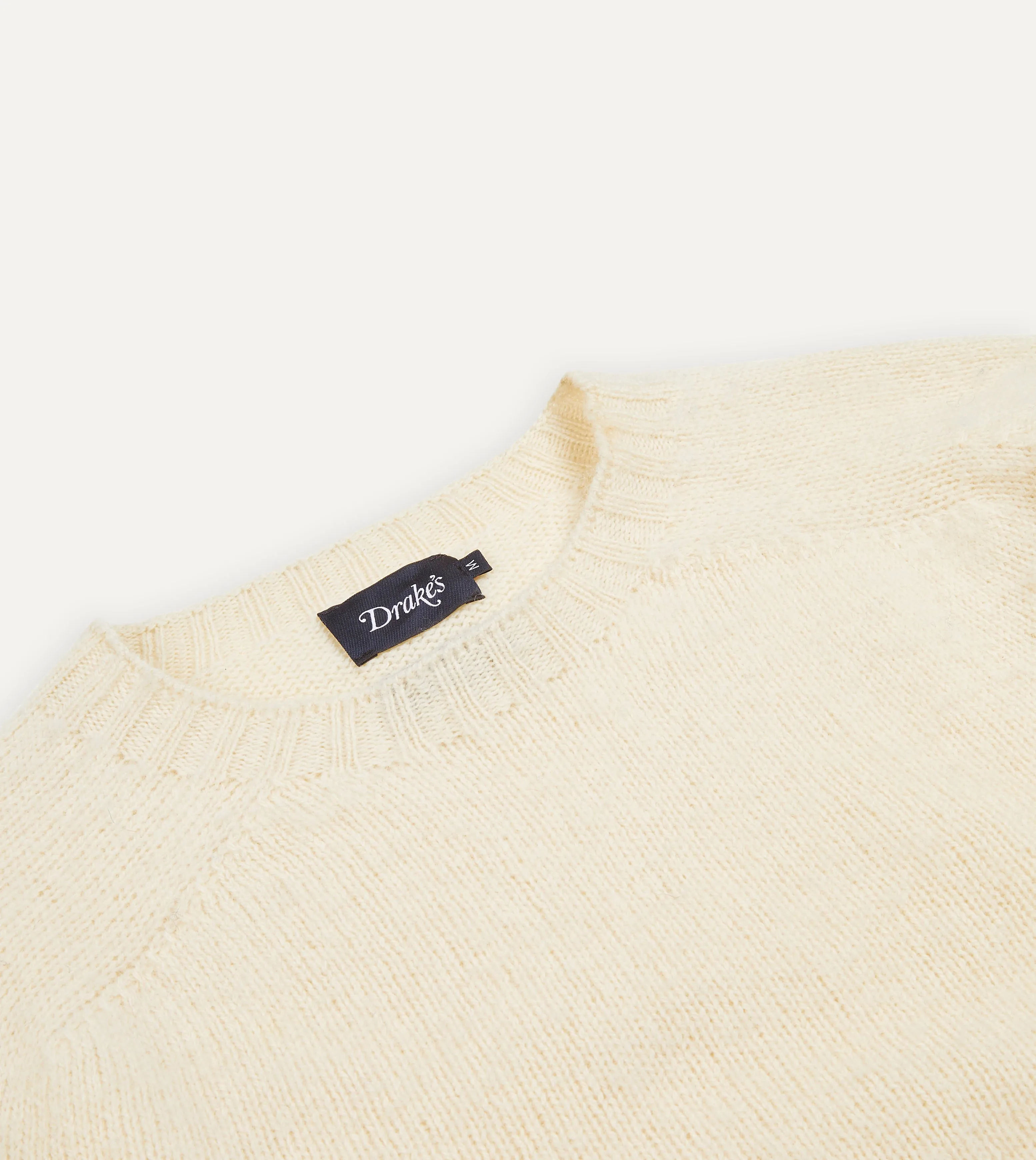 Ecru Brushed Shetland Crew Neck Jumper