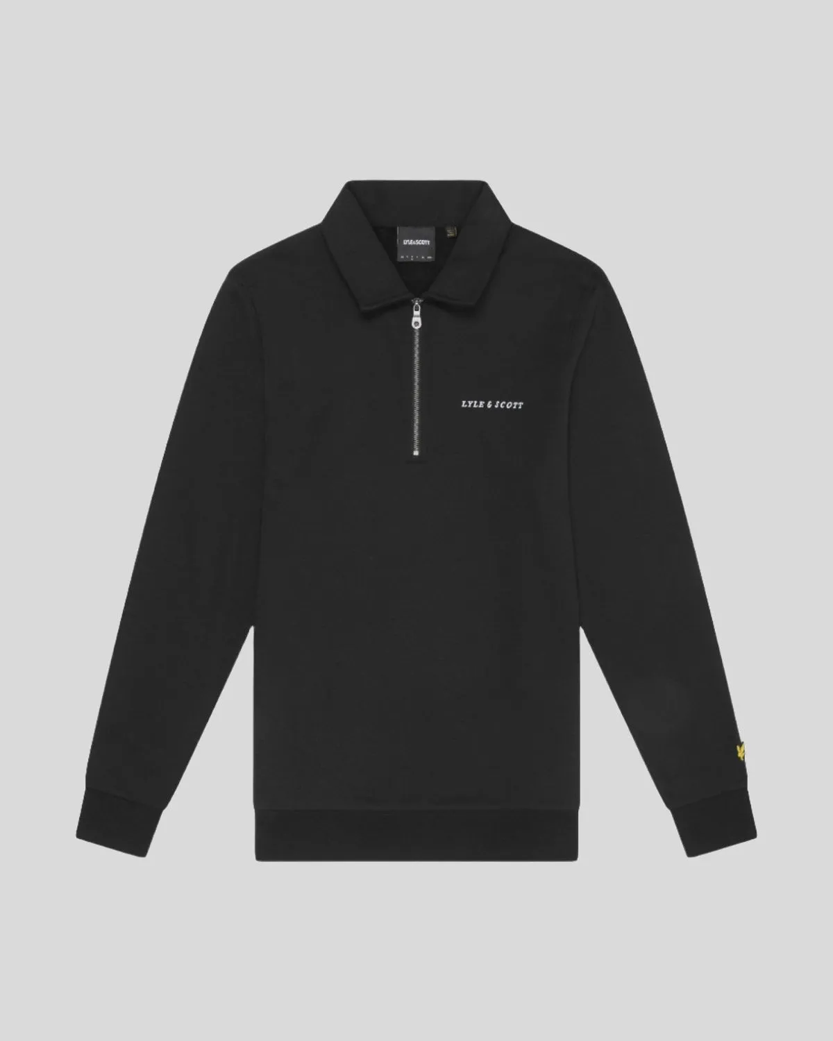 Embroidered Collared 1/4 Zip Jumper