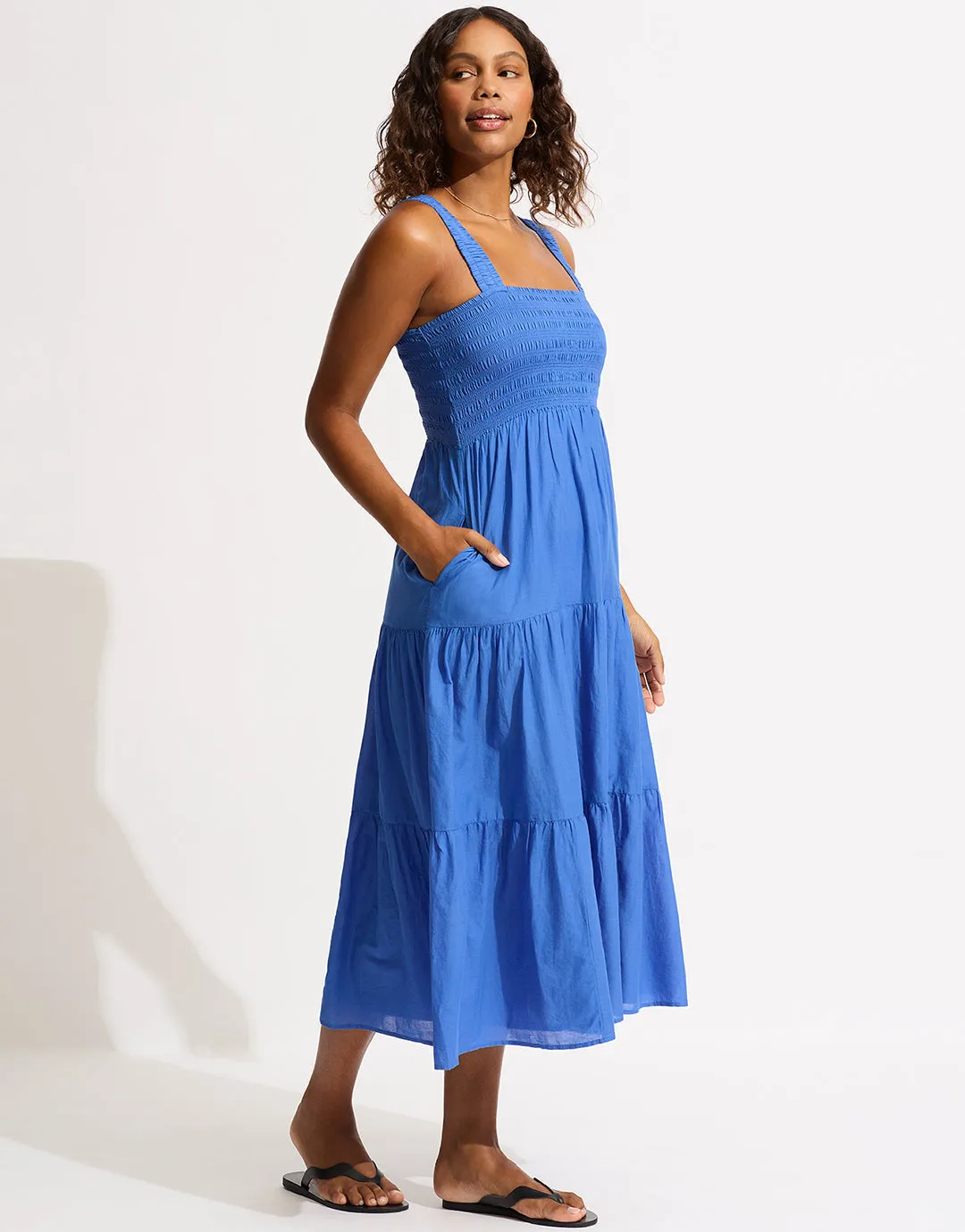 Faithful Midi Dress - Azure