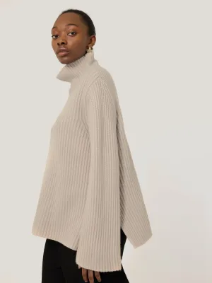 Faroe Fishermans Rib Jumper | Cream