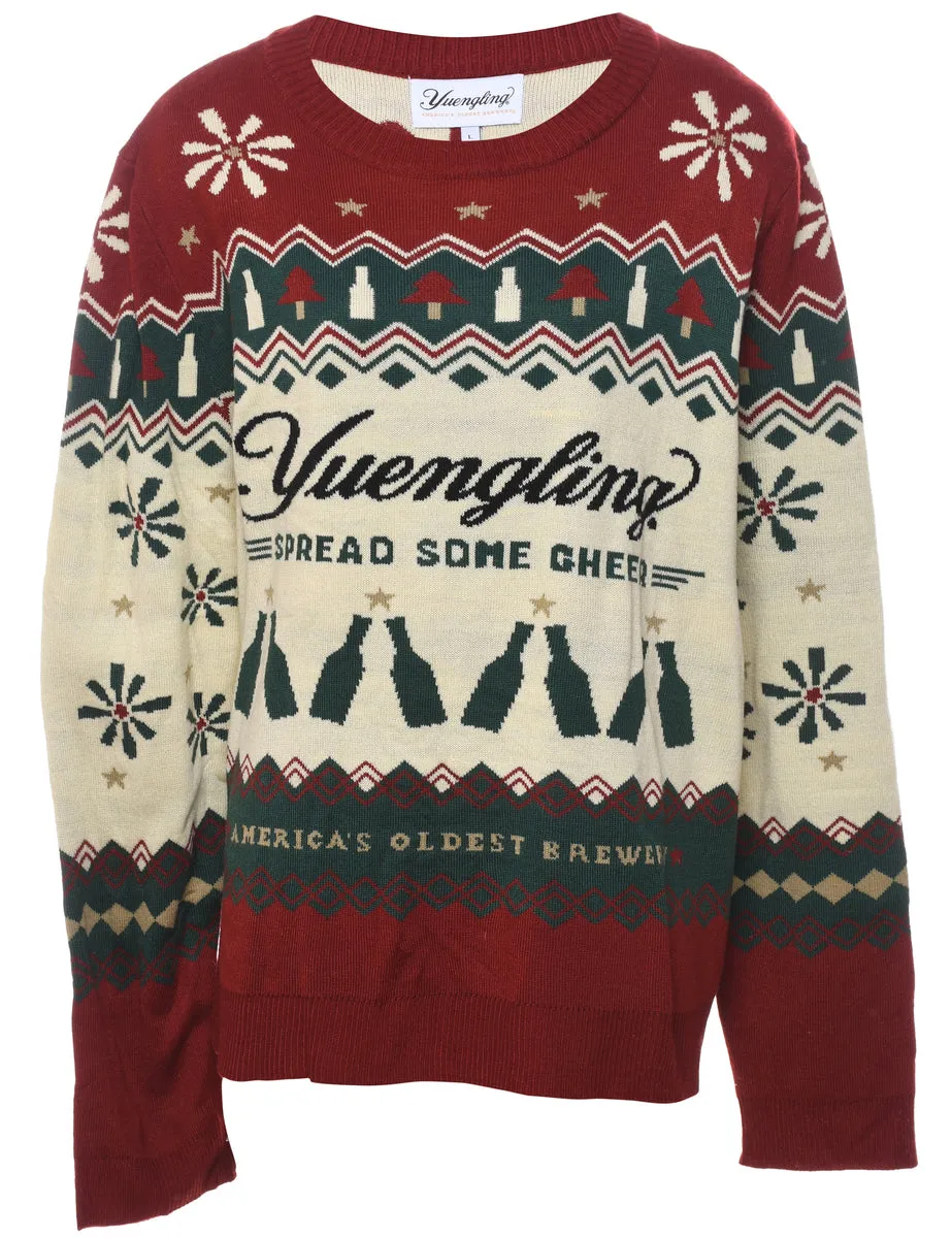 Festive Season Yuengling Christmas Jumper - L