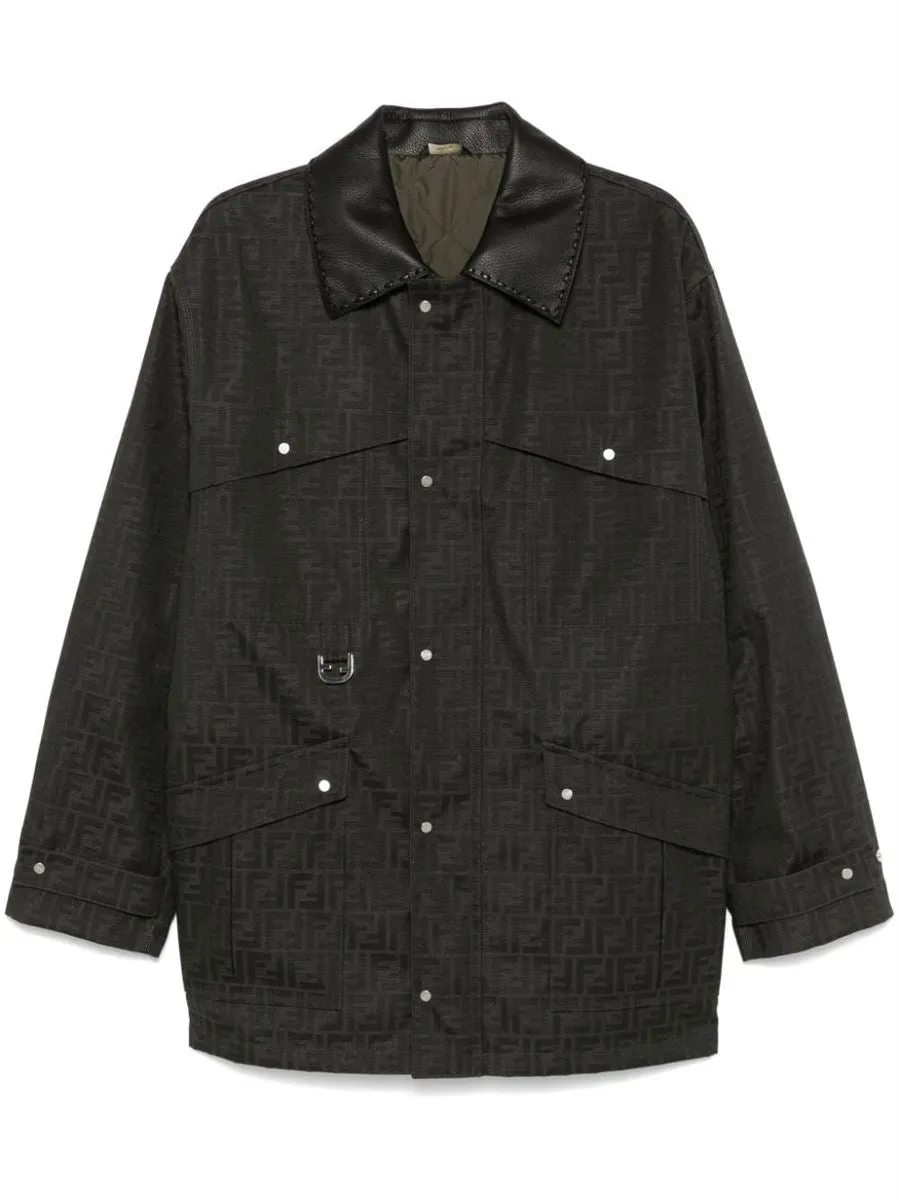 FF-JACQUARD WAXED COAT