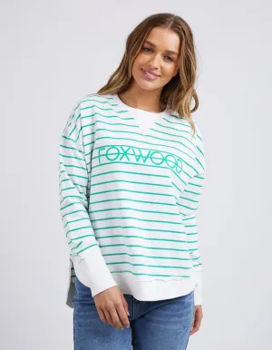 Foxwood - Simplified Stripe Crew - Green