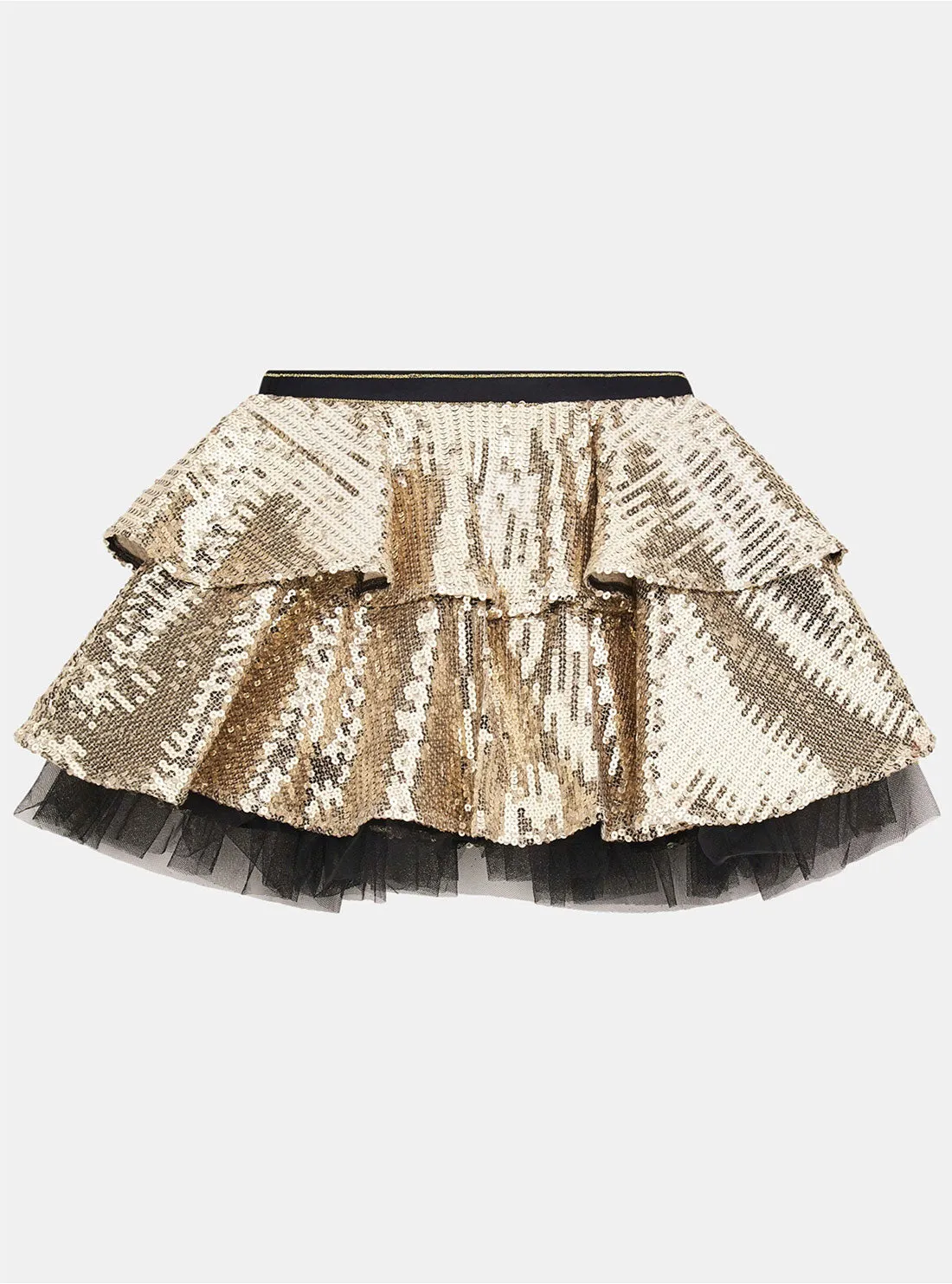 Gold Sequins Midi Skirt (2-7)