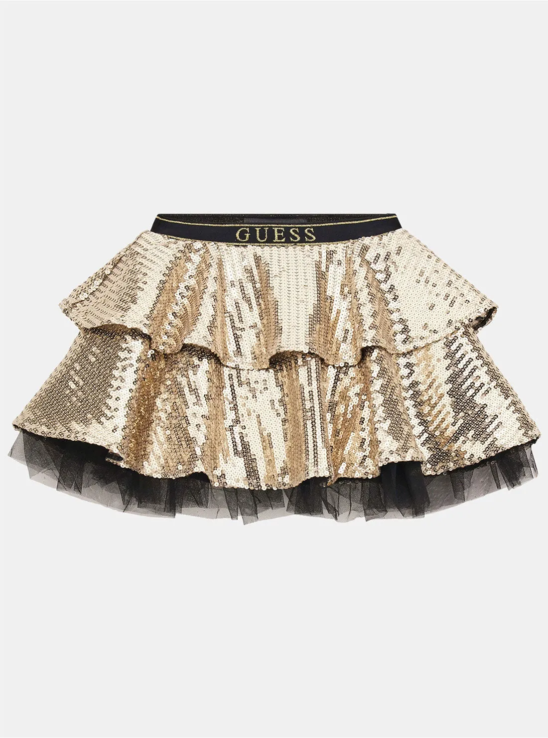 Gold Sequins Midi Skirt (2-7)