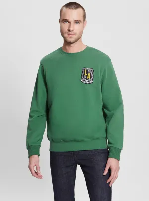 Green Yustin Logo Embroidered Jumper