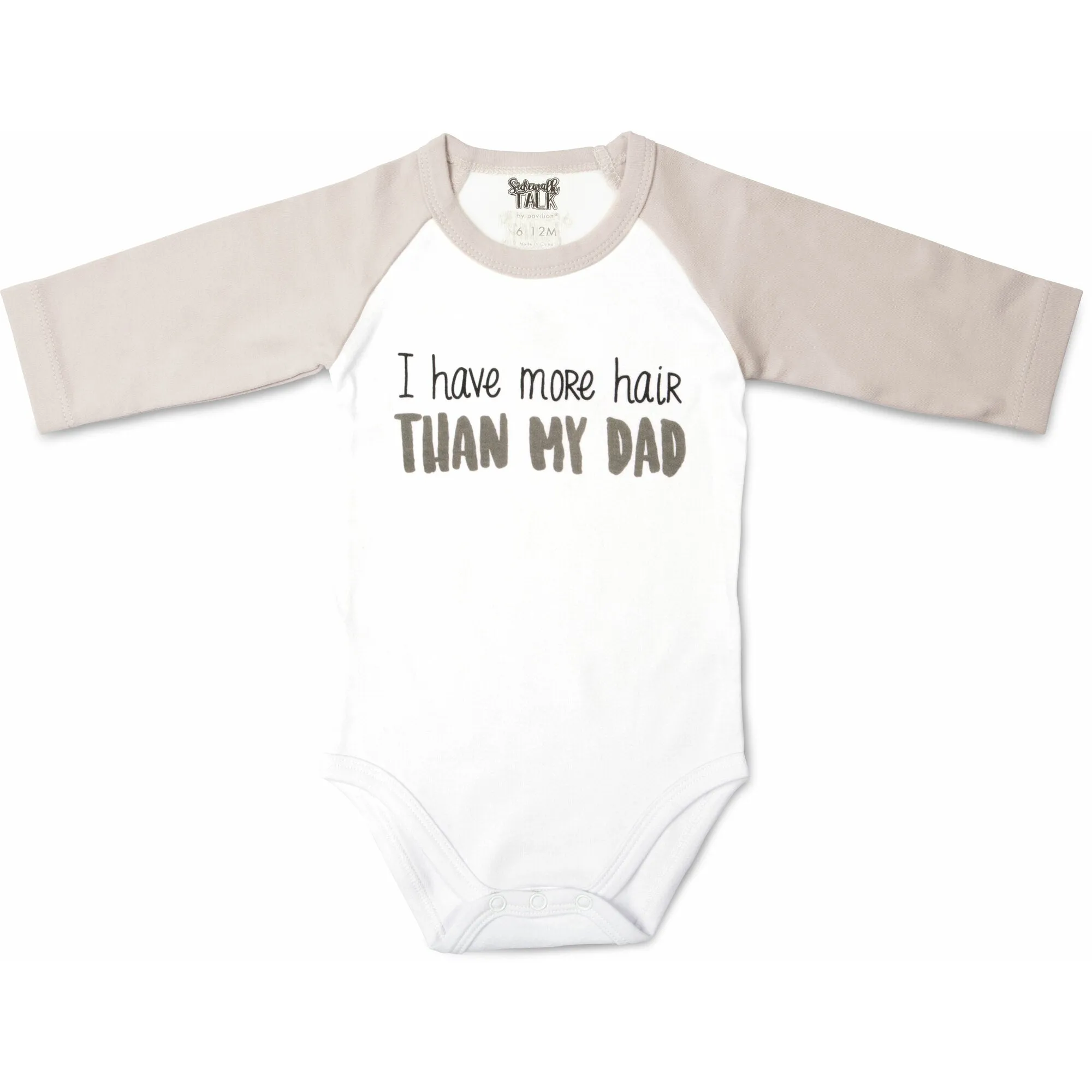 Hair 3/4 Length Gray Sleeve Onesie