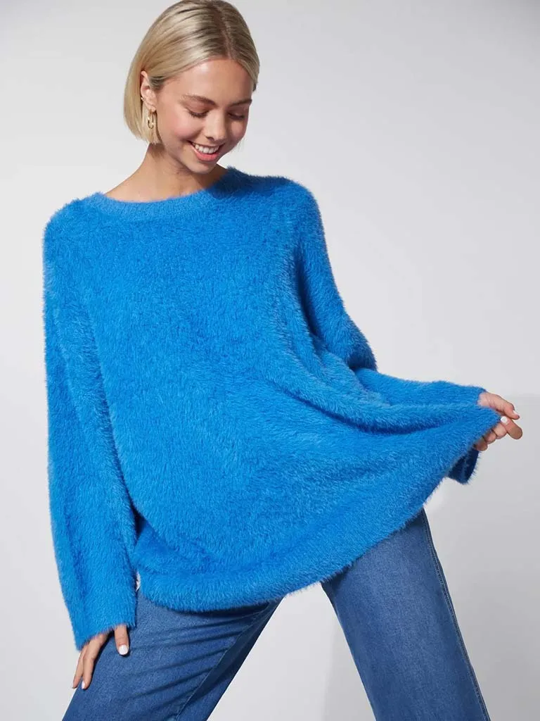 Haven Nord Fluffy Knit - Cobalt