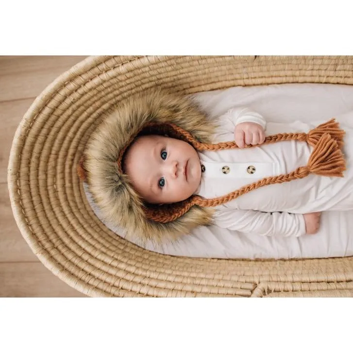 Huggalugs Pecan Fur Bonnet