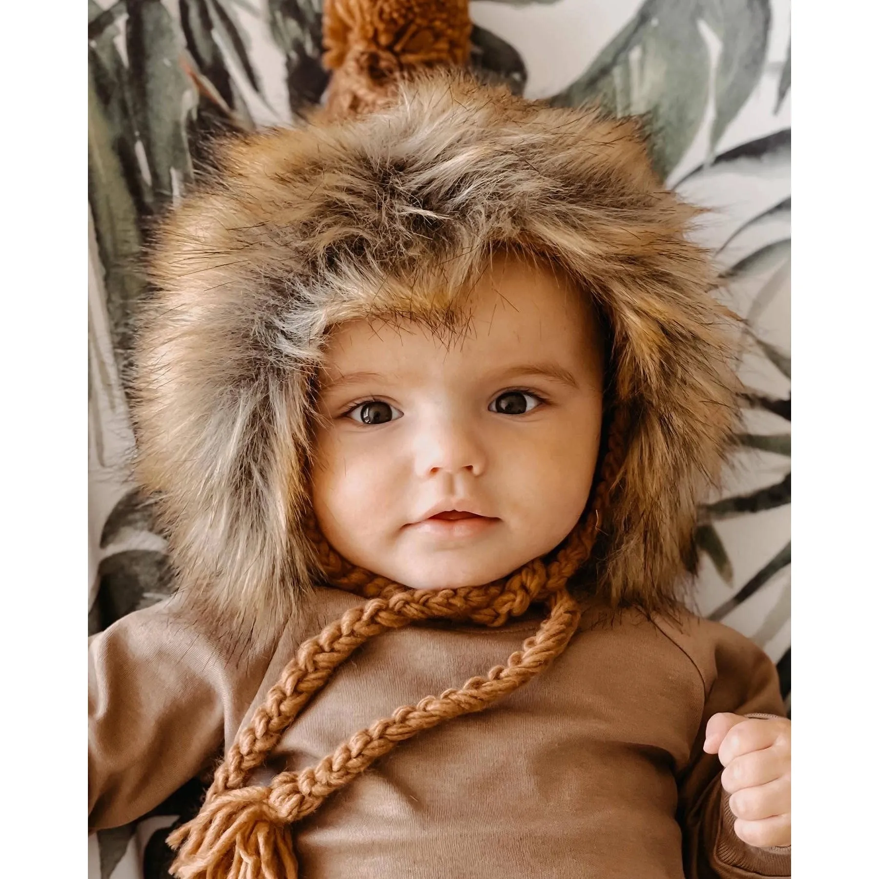 Huggalugs Pecan Fur Bonnet