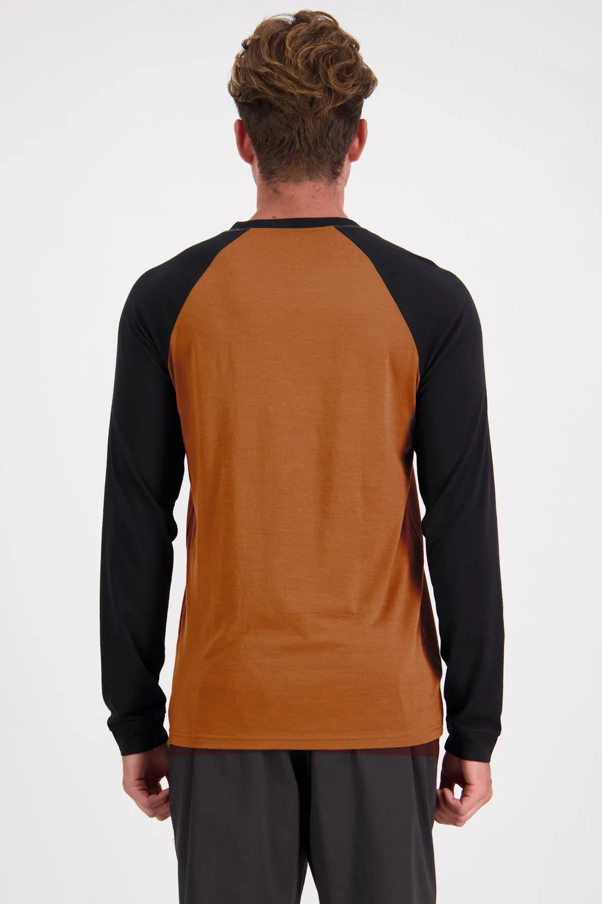 Icon Merino Raglan Long Sleeve - Black / Copper