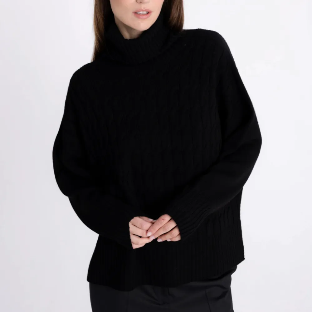 InAvati Roll Neck Jumper - Black