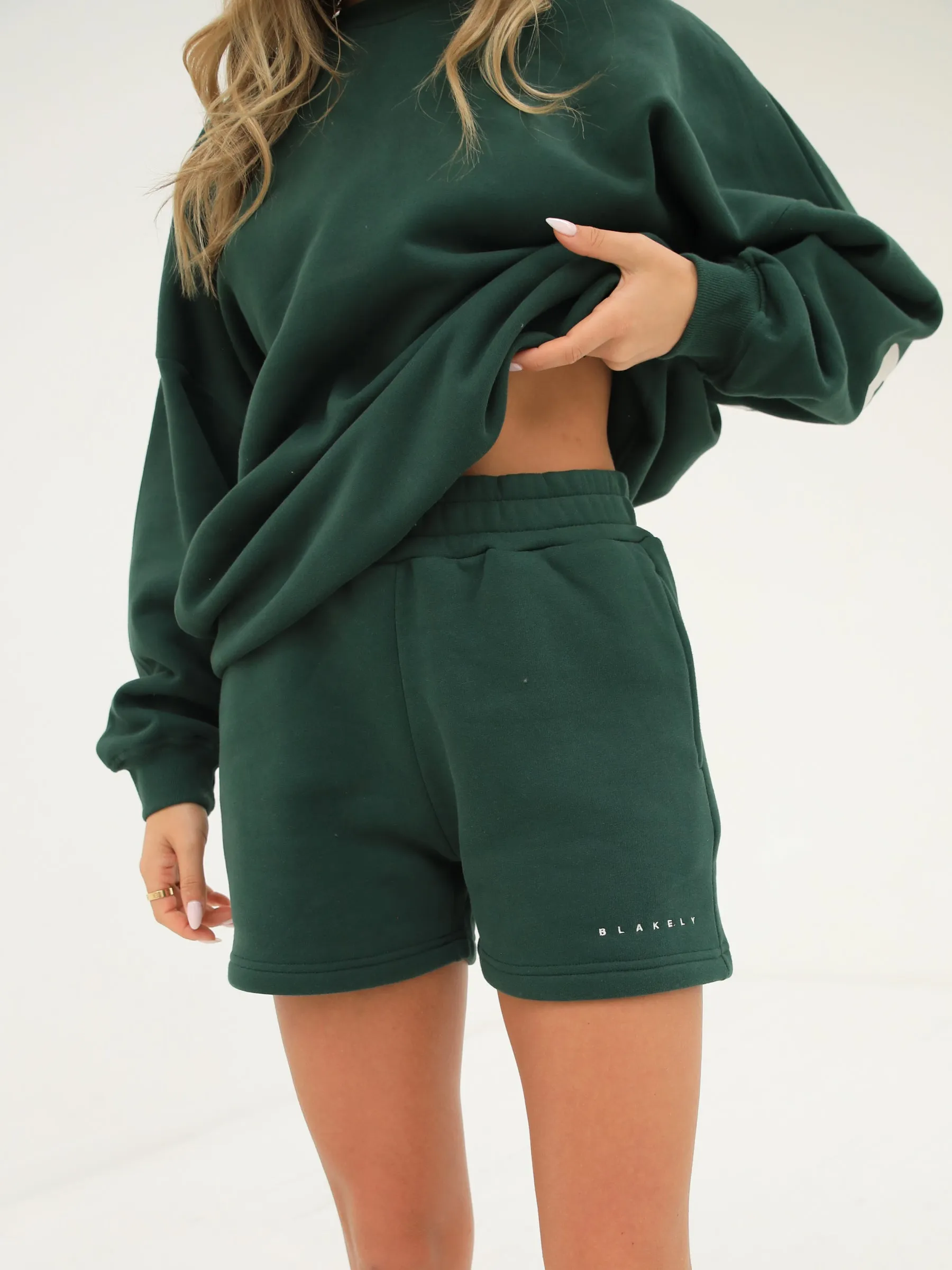 Isabel Jogger Shorts - Dark Green